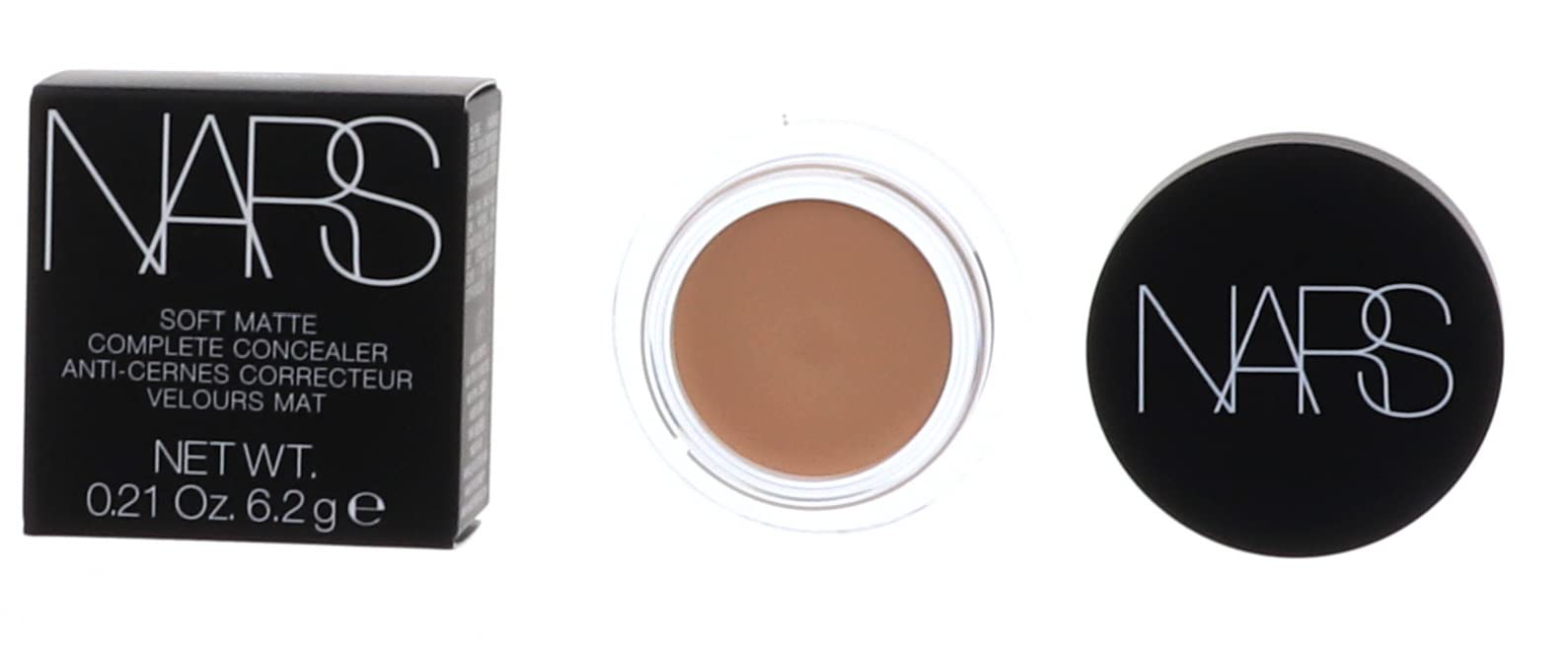 NARS Soft Matte Concealer Custard swatch reveals rich pigment for instant imperfection concealment.