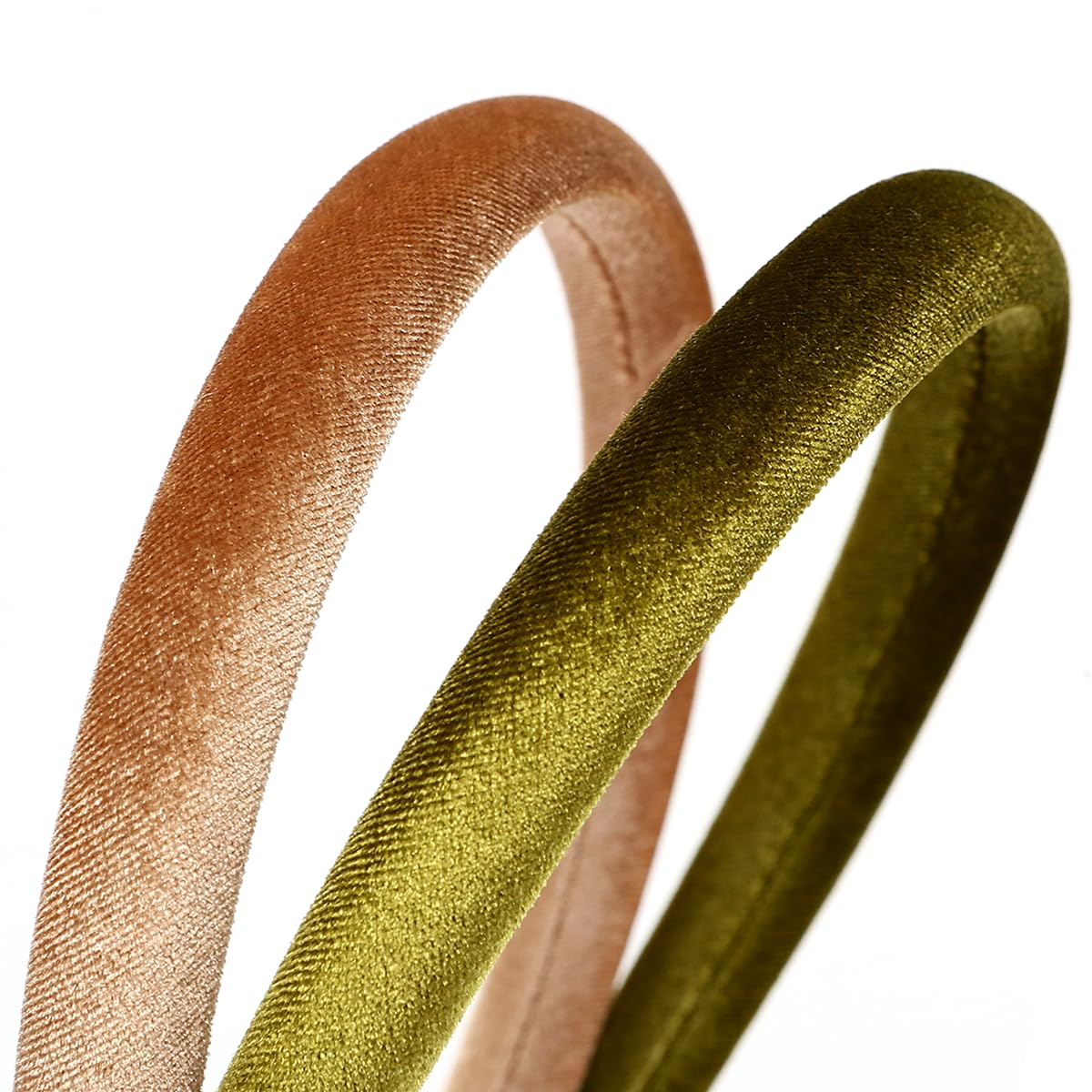 NARUNING velvet headbands closeup soft fabric for gentle skin-friendly comfort.