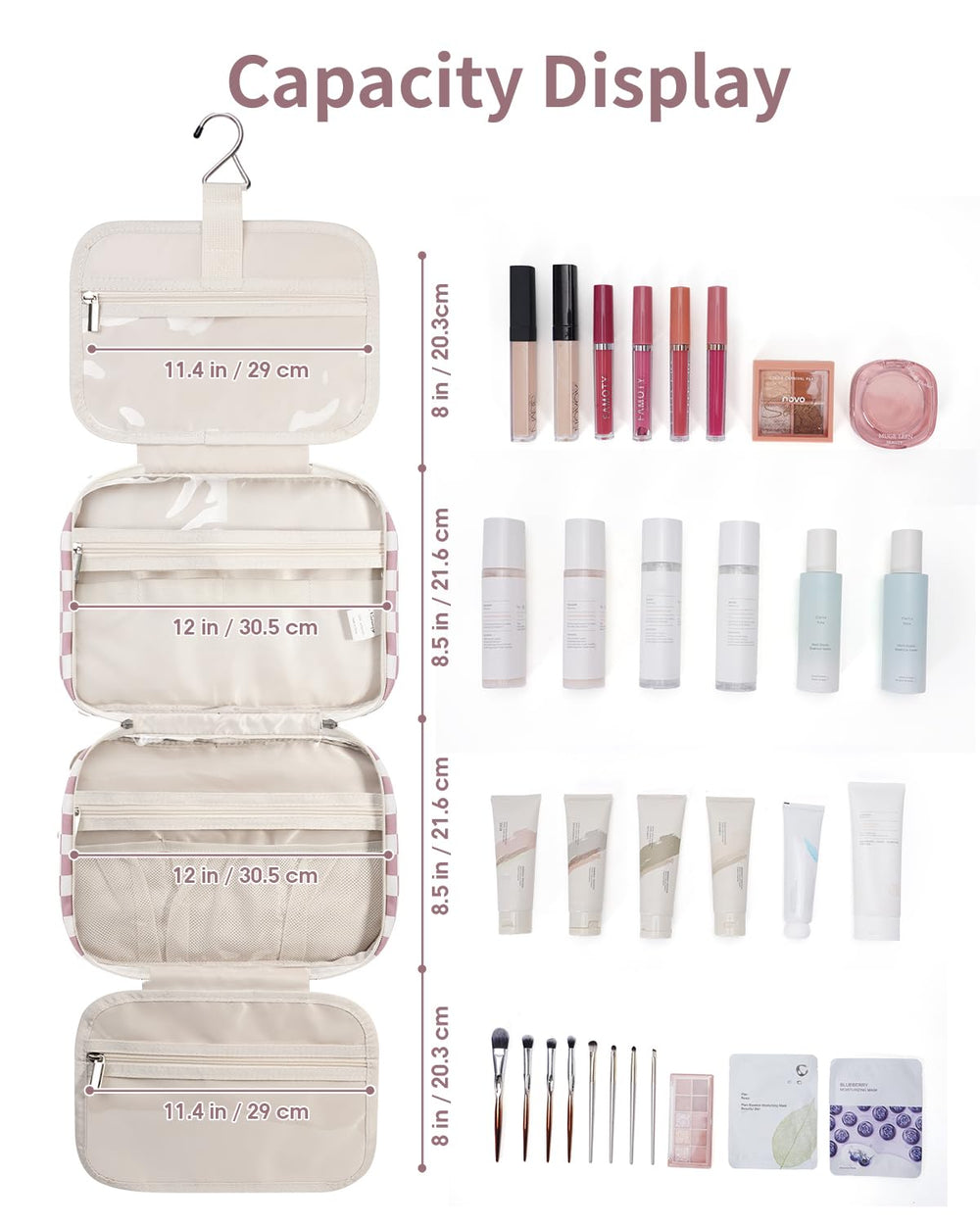 Narwey bag large-capacity design with durable zippers supports full-size essentials.