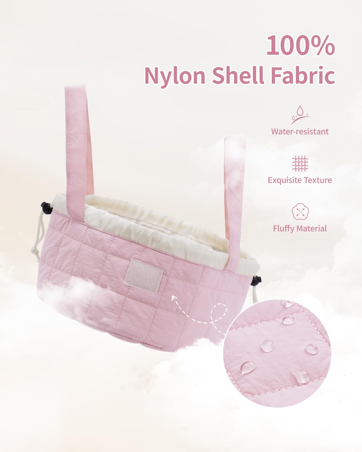 Narwey pink bag with double drawstrings for secure, fast closure.