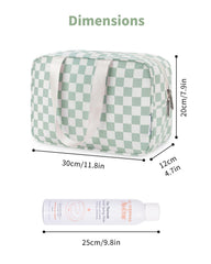 Narwey cosmetic bag water-resistant mint green protecting items from spills.