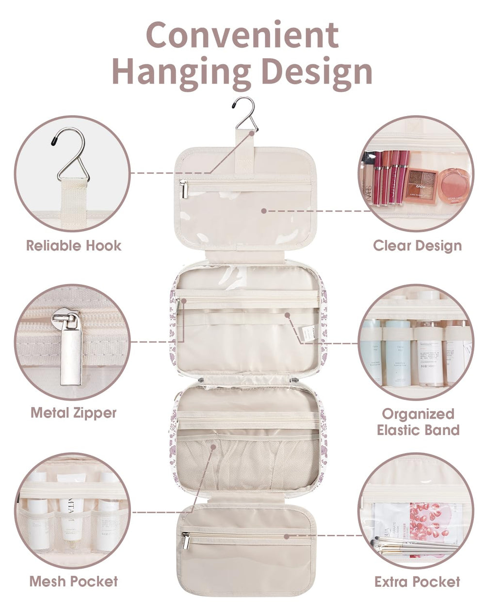 Narwey water-resistant exterior and interior protect belongings during travel or occasional spills.