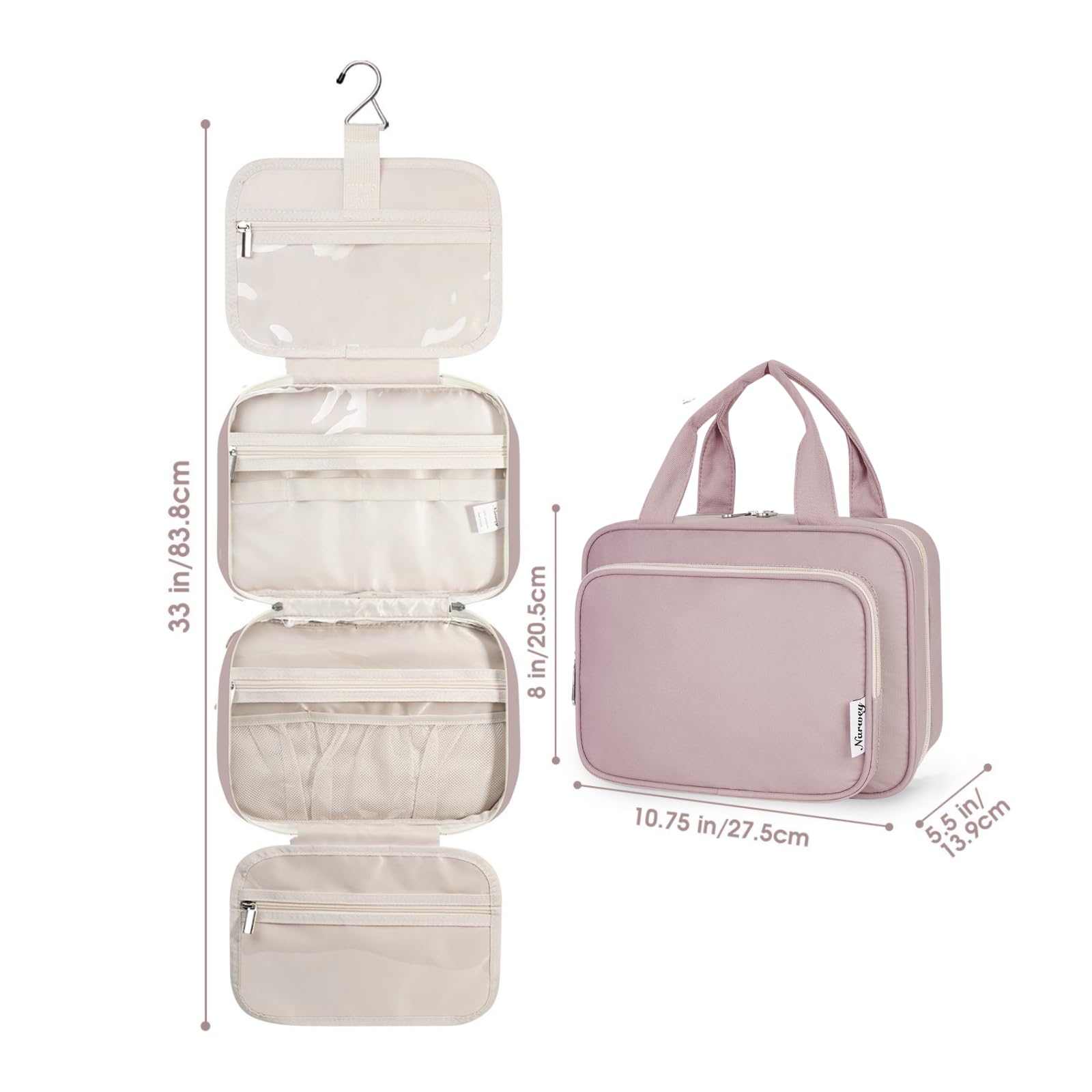 Narwey Dusty Rose durable fabric providing long-lasting travel use