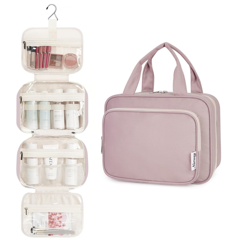 Narwey Dusty Rose interior with mesh pockets and elastic bands