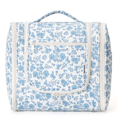 Narwey hanging toiletry bag large blue flower open interior pockets for organized travel