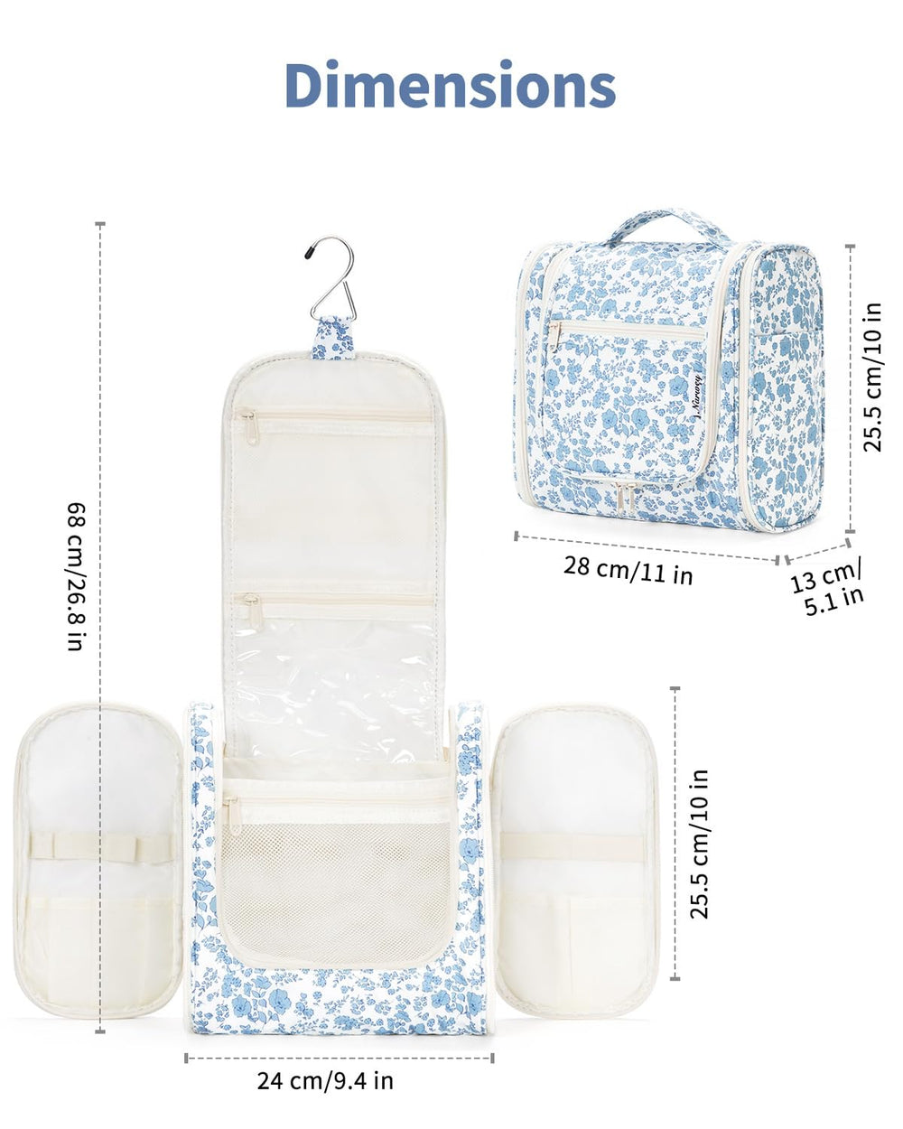 Narwey two open sides provide extra organized storage