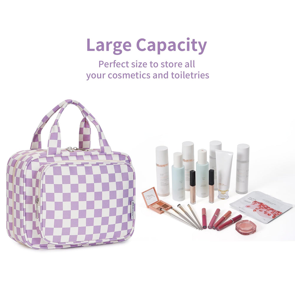 Narwey hanging toiletry bag compact fold size fits in luggage without bulk