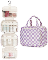 Narwey hanging toiletry bag main compartments keep items upright and accessible
