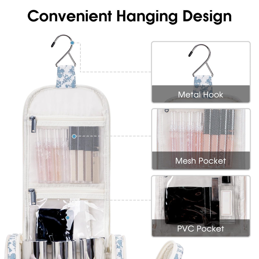 Narwey large-capacity yet compact design fits cosmetics and toiletries in tight spaces