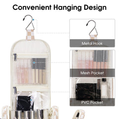 Narwey large hanging toiletry bag water resistant fabric closeup demonstrates durability.