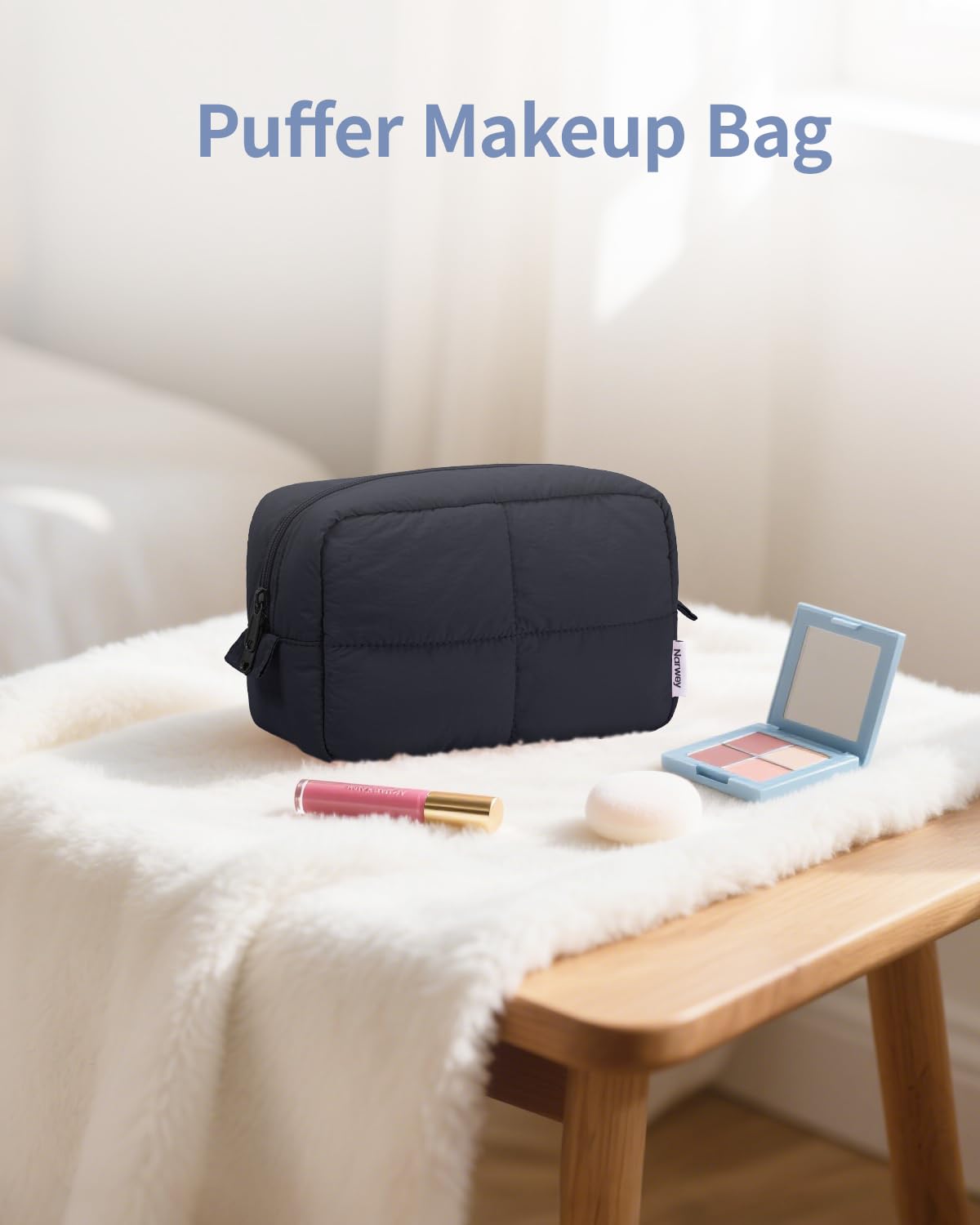 Narwey Puffy makeup bag gift-ready packaging highlights practical beauty gift option