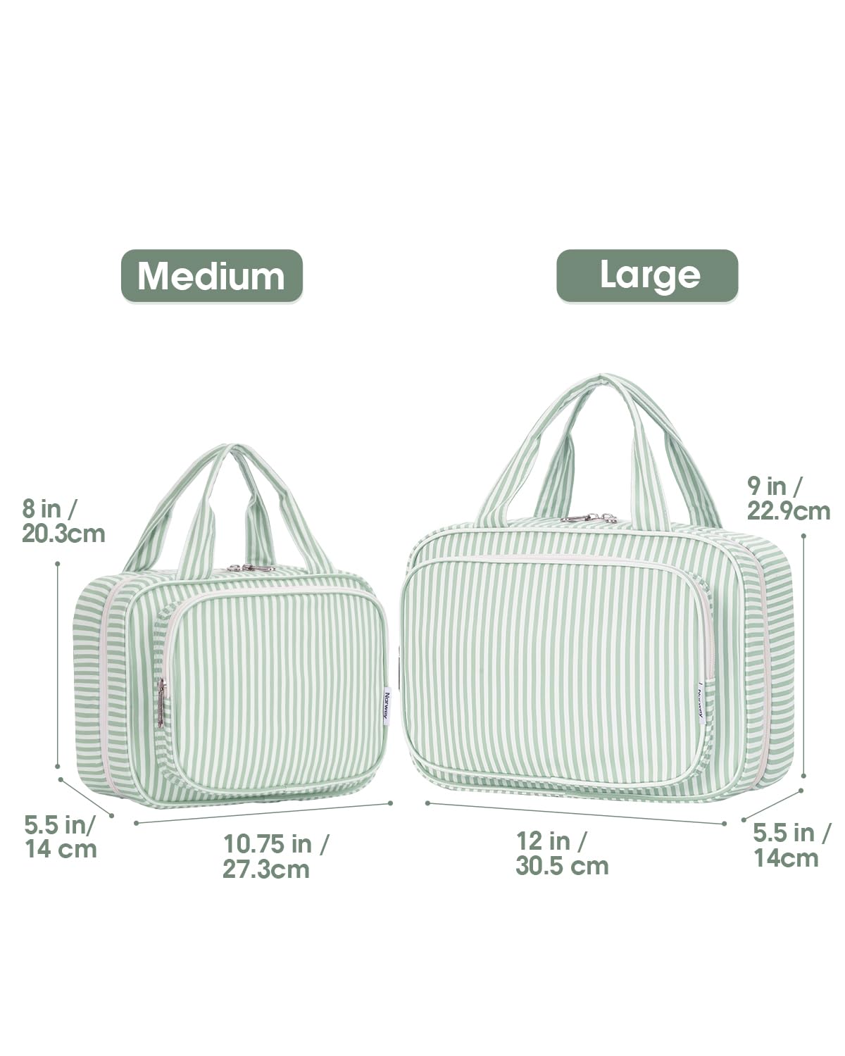 Narwey large bag open compartments demonstrating four roomy sections for full-size products