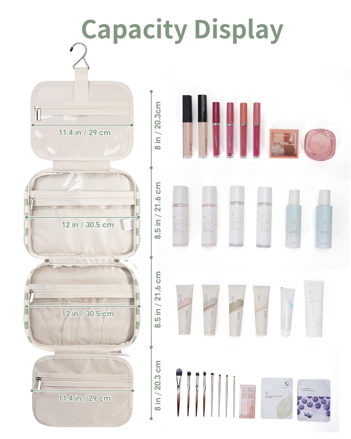 Narwey durable zippers secure full-size essentials in a roomy main compartment