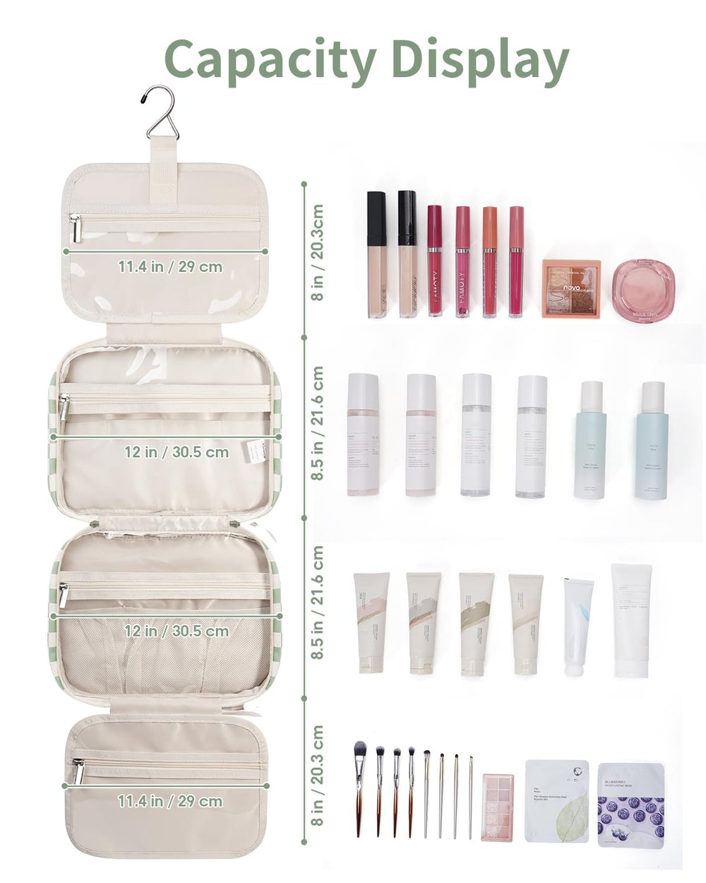 Narwey durable zippers secure full-size essentials in a roomy main compartment