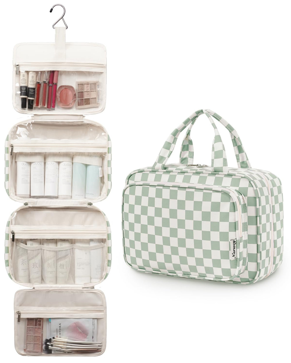 Narwey interior mesh pockets keep items upright and easy to grab