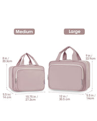 Narwey large dusty rose bag hanging on a hook for quick access.