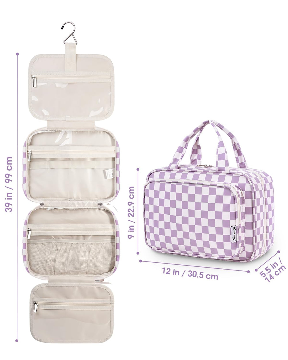 Narwey water-resistant exterior protects contents from rain.