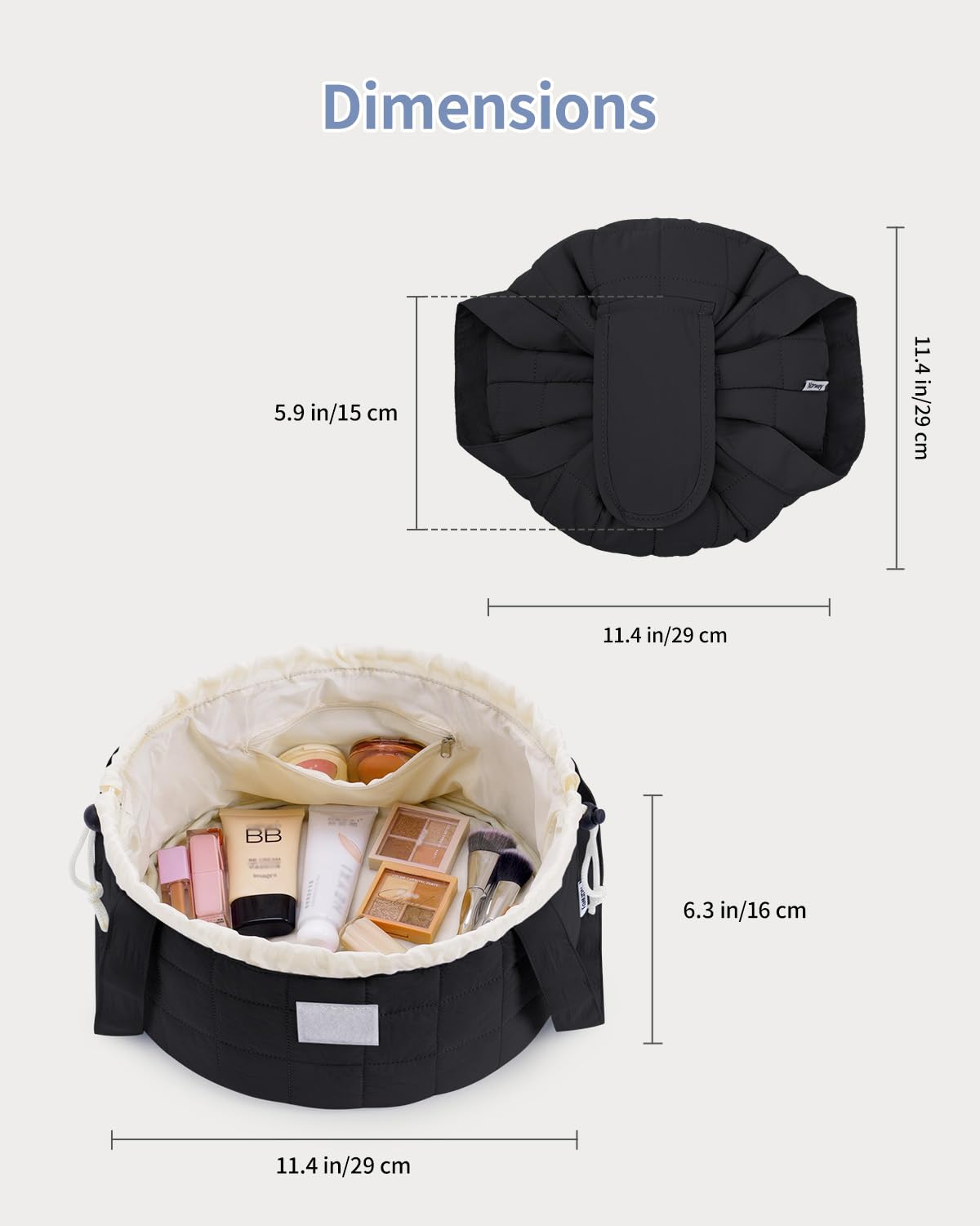 Narwey water-resistant fabric close-up highlighting padded lining and stitching quality.