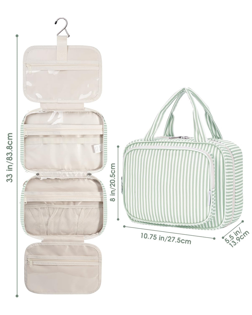 Narwey women's travel accessory storage helps cosmetics stay neatly stored