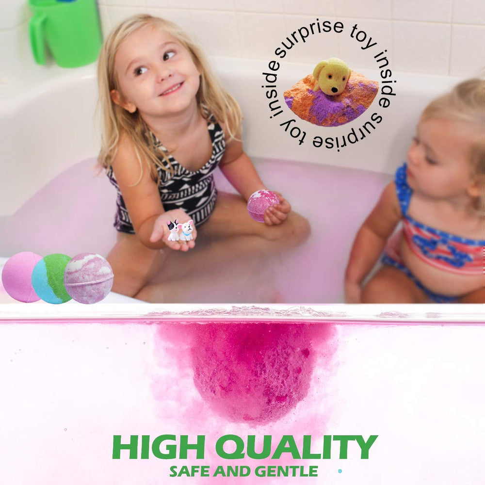 NASKY bath bomb reveal toy inside featuring a puppy surprise.
