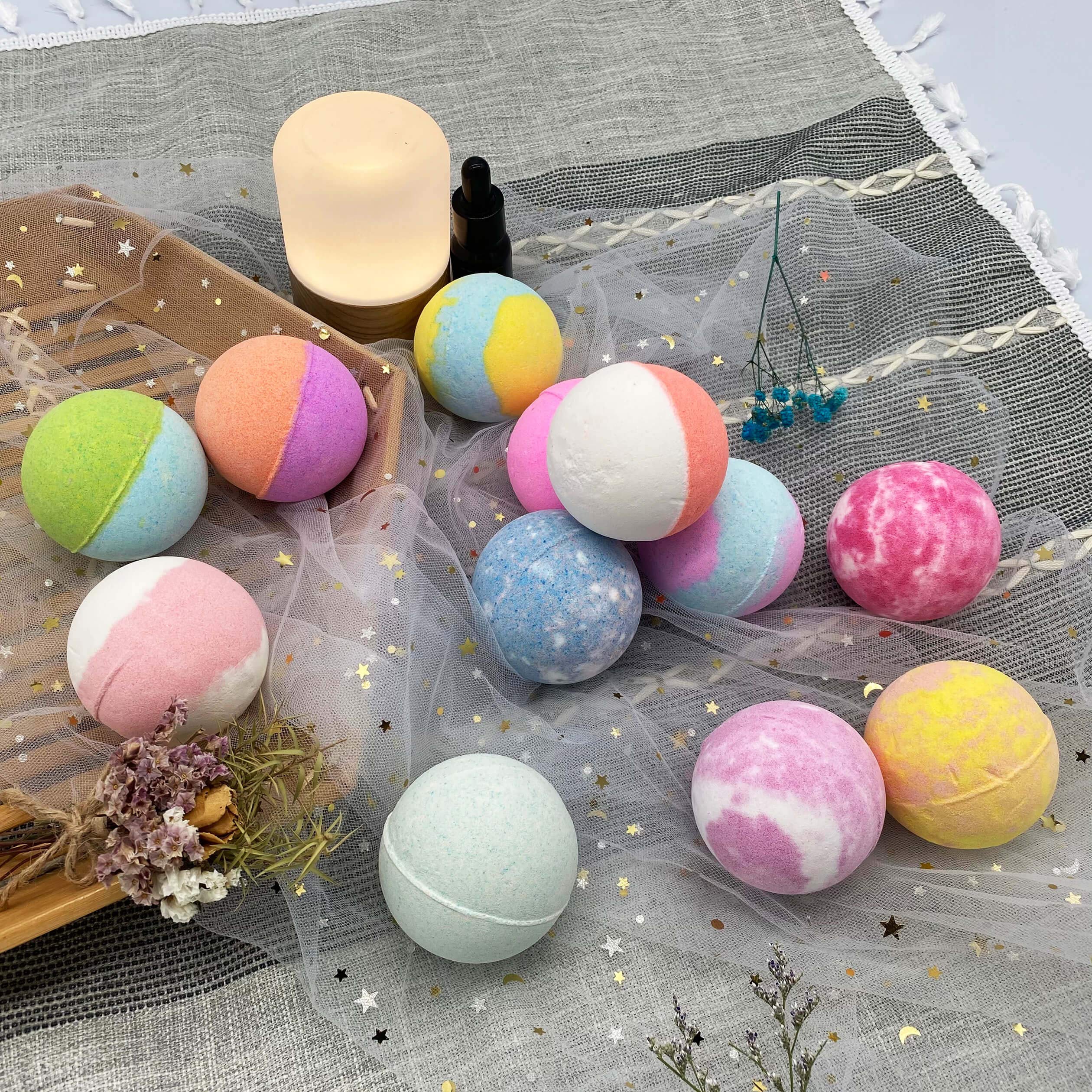 NASKY bath bomb colors swirling in water showcasing kid-friendly excitement.