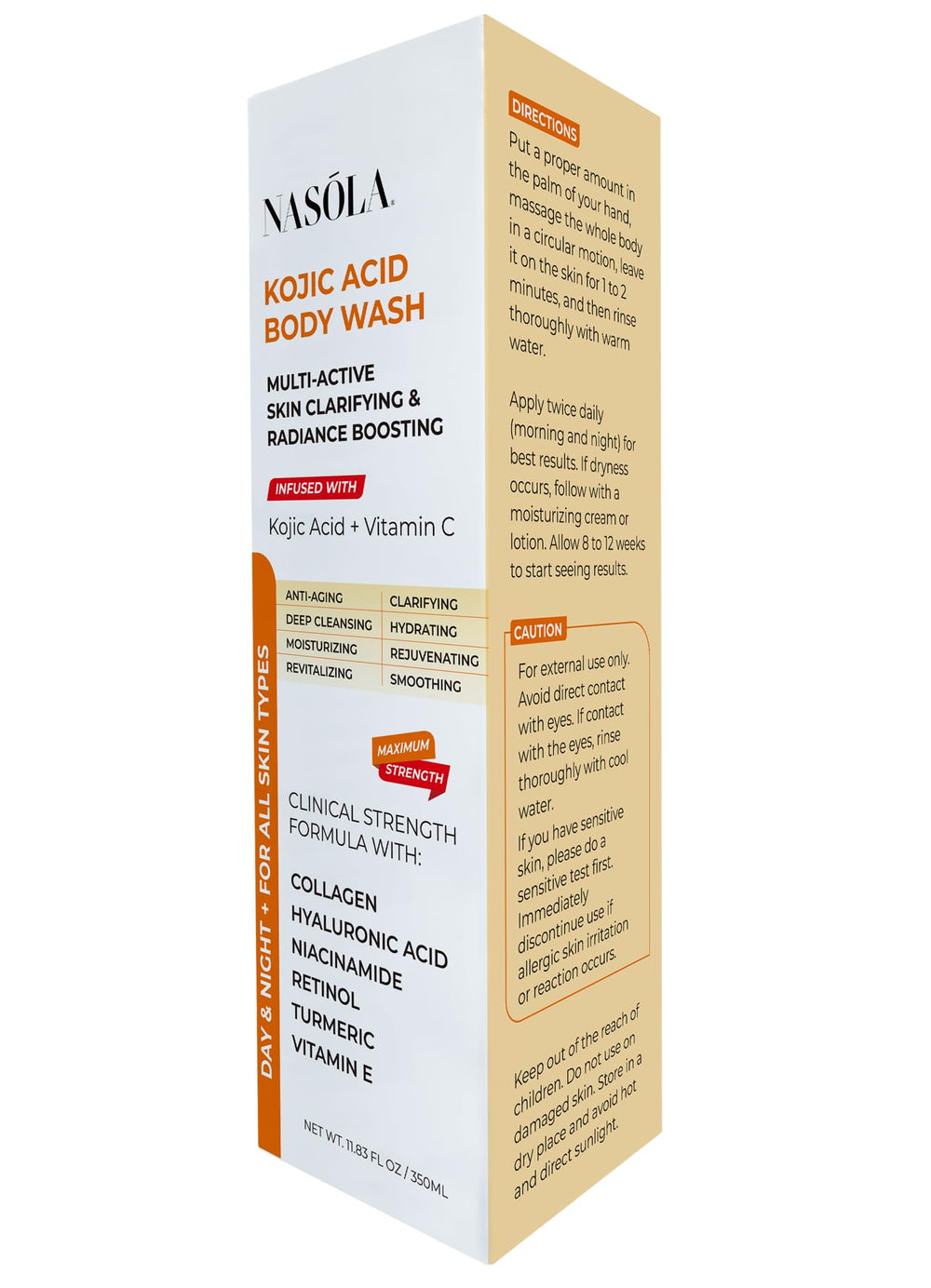 Nasola Kojic Acid Body Wash bathroom scene refreshing shower moment