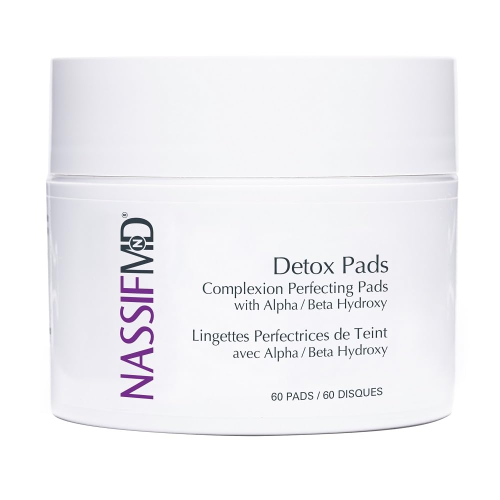 NassifMD Exfoliating Detox Pads packaging – premium cleanse for a refreshed complexion.