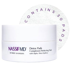 NassifMD Exfoliating Detox Pads packaging ready for a pore-minimizing cleansing ritual