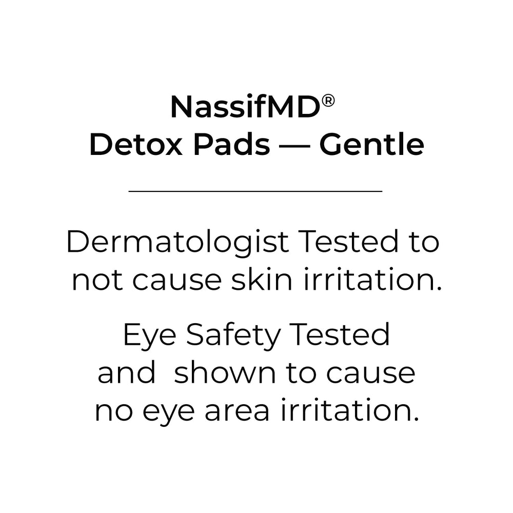 NassifMD Gentle Detox Pads exfoliation closeup reveals gentle texture for sensitive skin.