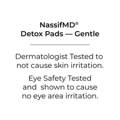 NassifMD Gentle Detox Pads exfoliation closeup reveals gentle texture for sensitive skin.