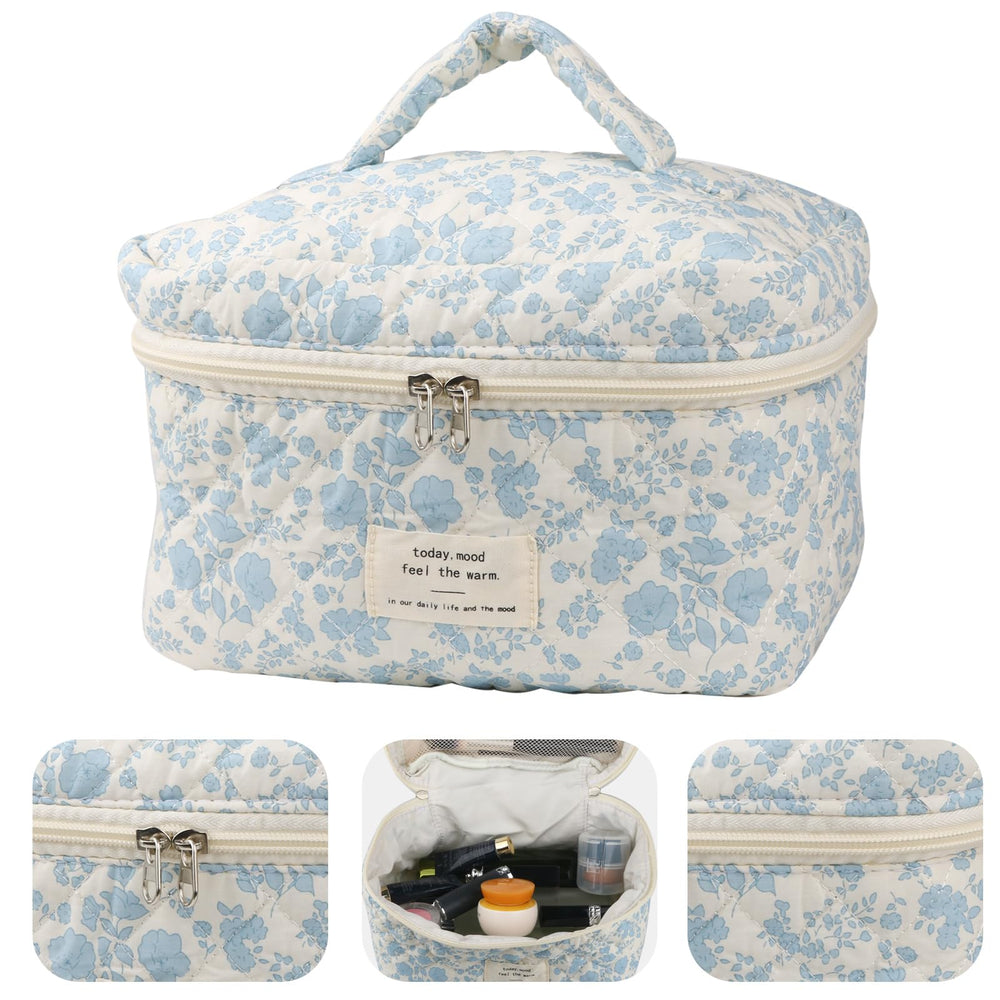 NATINSA coquette aesthetic organizer bag in navy floral for stylish daily use.