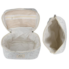 NATINSA makeup bag with brush slot demonstrates organized storage.