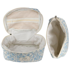 NATINSA travel cosmetic bags in navy floral design ideal for essentials on trips.