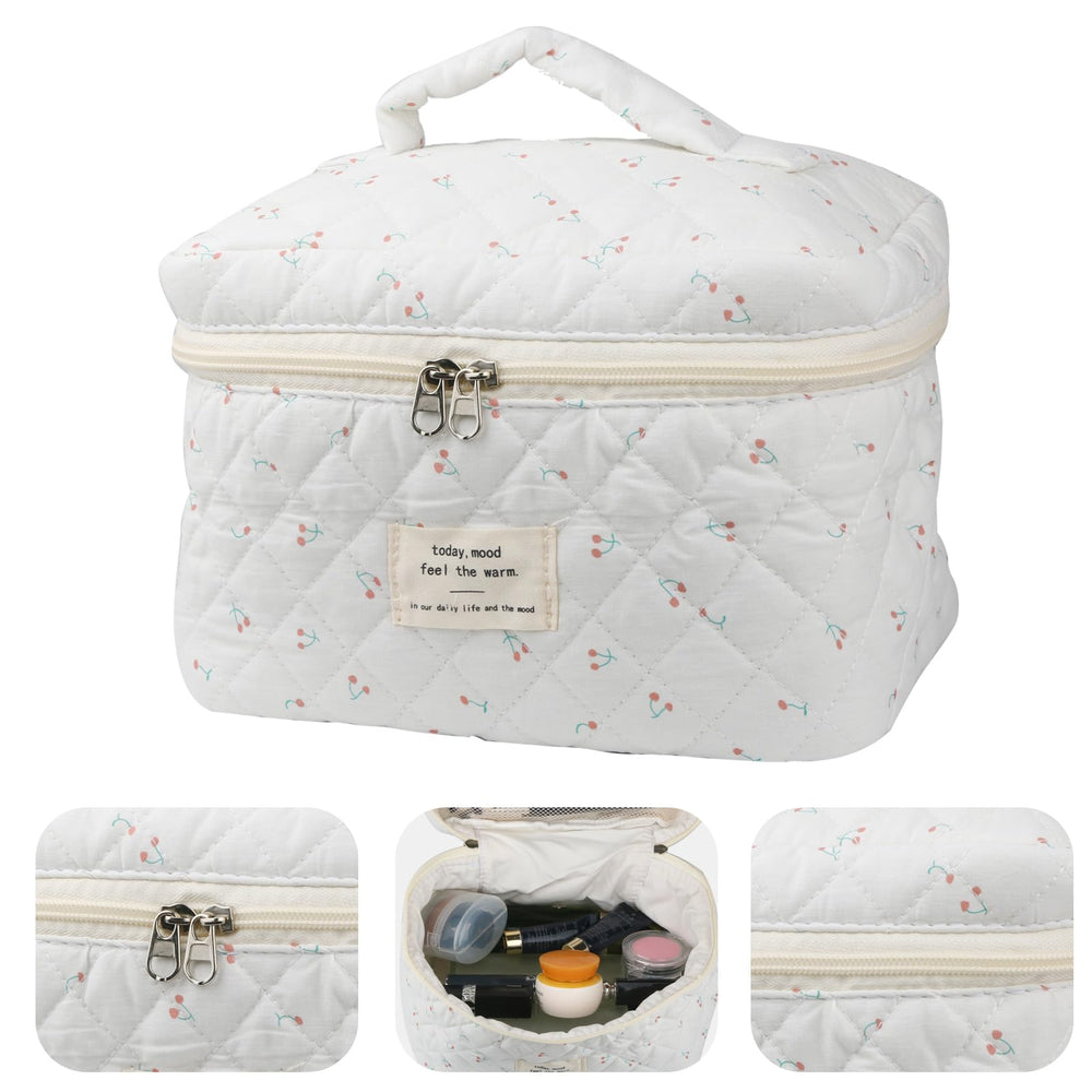 NATINSA floral toiletry organizer bag helps tidy weekend trip essentials.