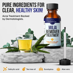 Nativae Milia Remover face application shows easy daily use.