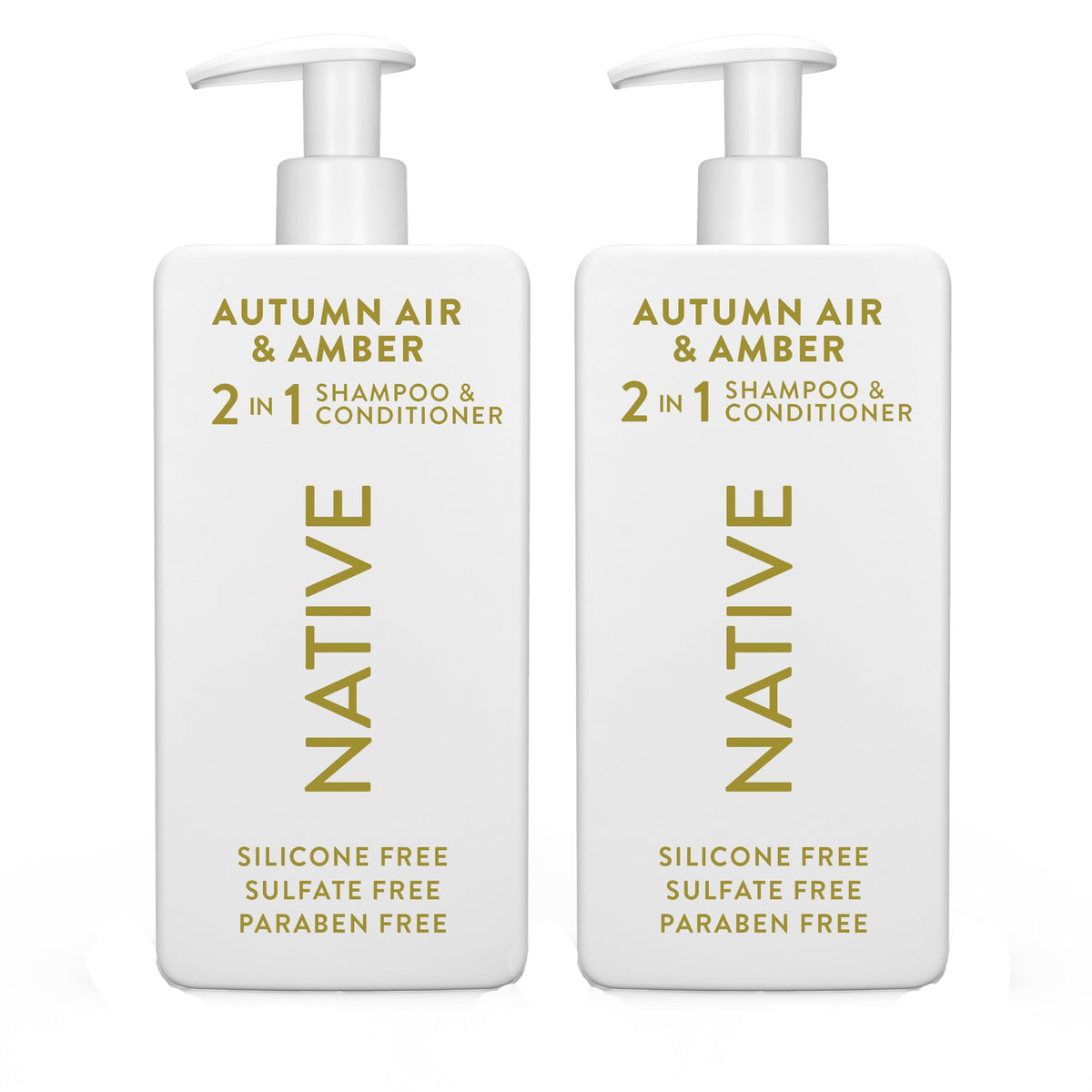 Native 2-in-1 Autumn Air Amber bottle front for vibrant shine.