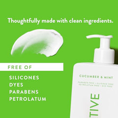 Native Body Lotion mint leaves close-up emphasizes refreshing scent.