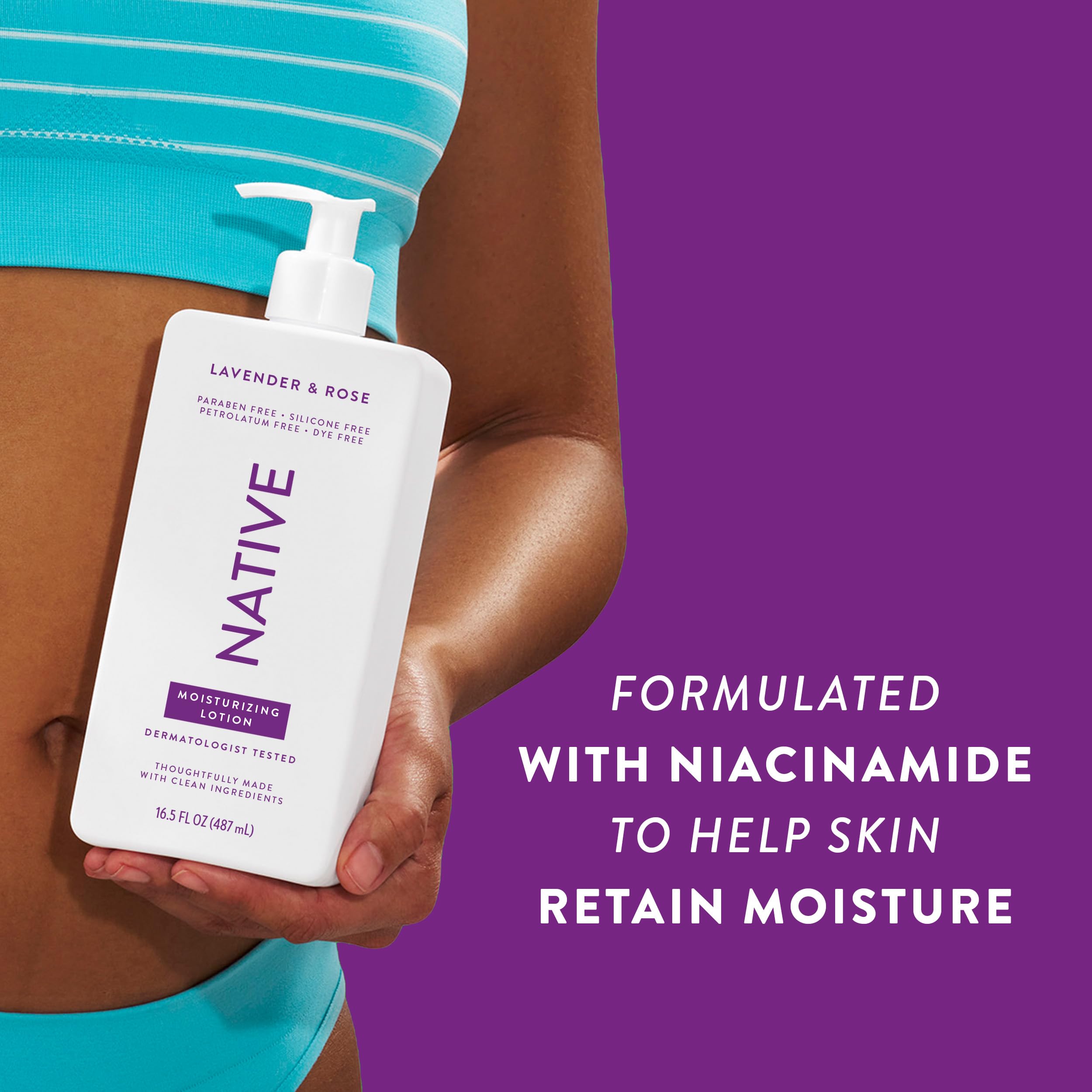 Native Body Lotion lavender rose scent for calming self-care.