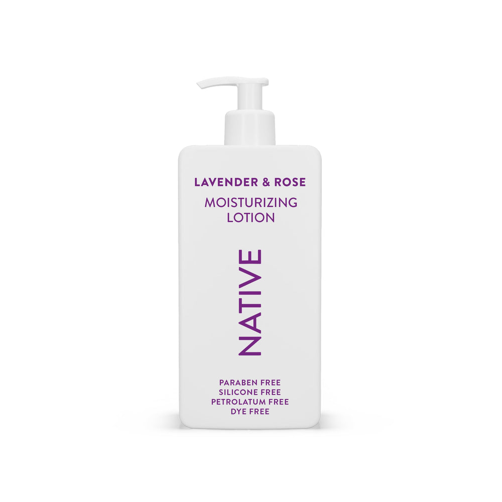 Native Body Lotion lavender rose swatch showing rich moisture for daily softness.