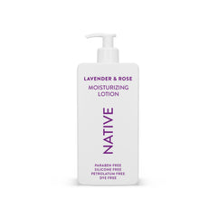 Native Body Lotion lavender rose swatch showing rich moisture for daily softness.
