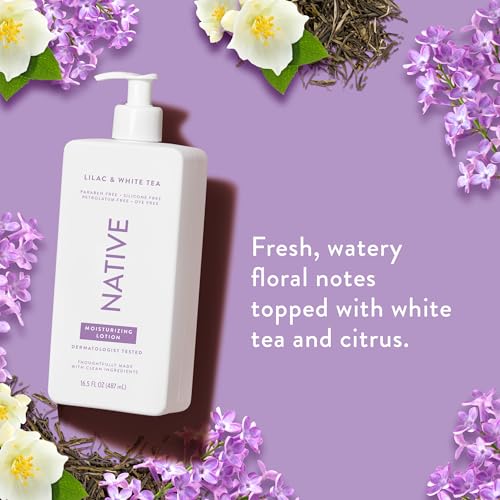 Native Body Lotion closeup texture highlights a smooth, non-greasy finish.
