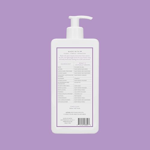 Native Body Lotion cream swirl showcases rich texture and quick absorption.