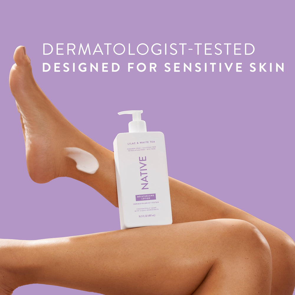 Native Body Lotion on skin demonstrates even hydration and softness.