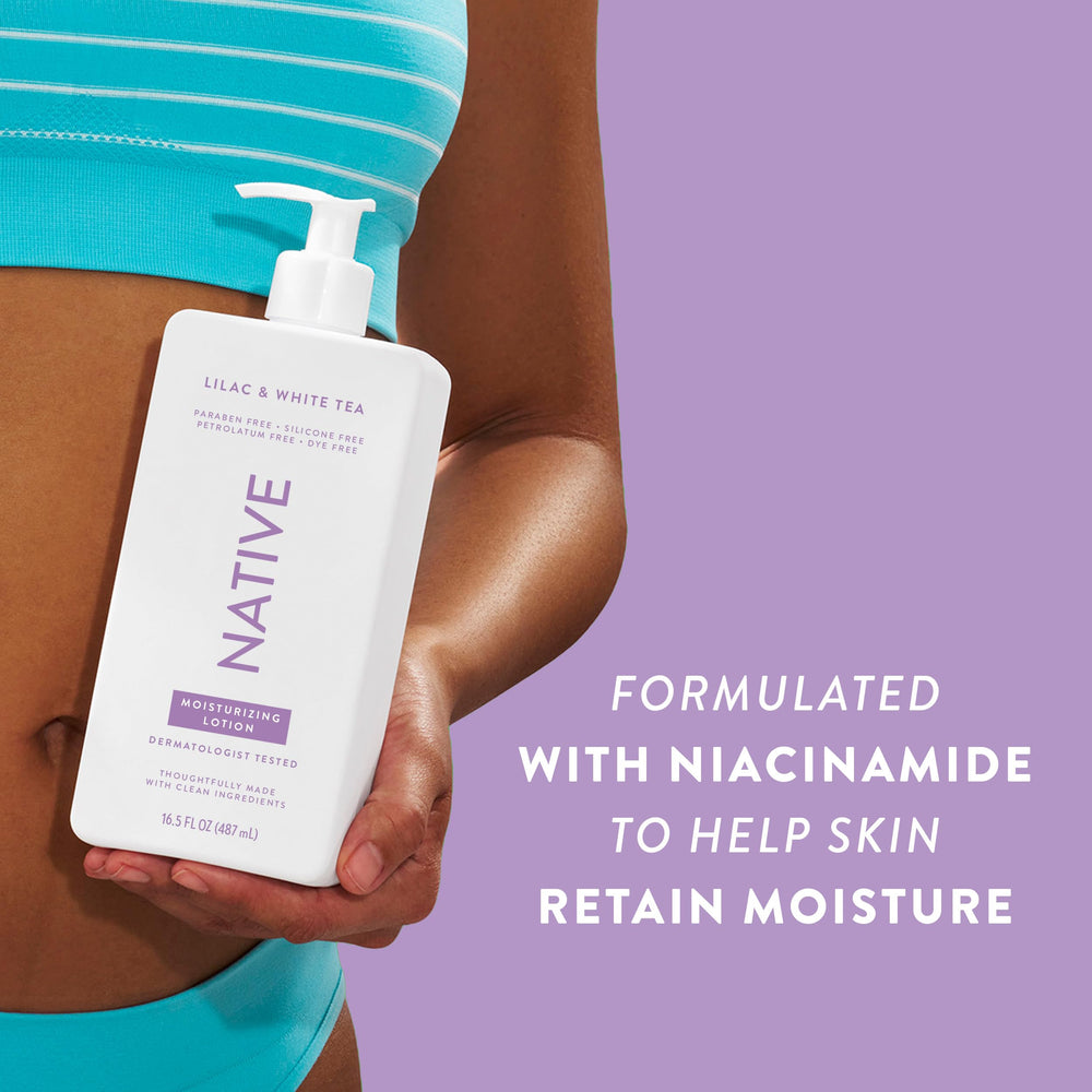 Native Body Lotion unboxing reveals full-size 16.5 oz bottle.
