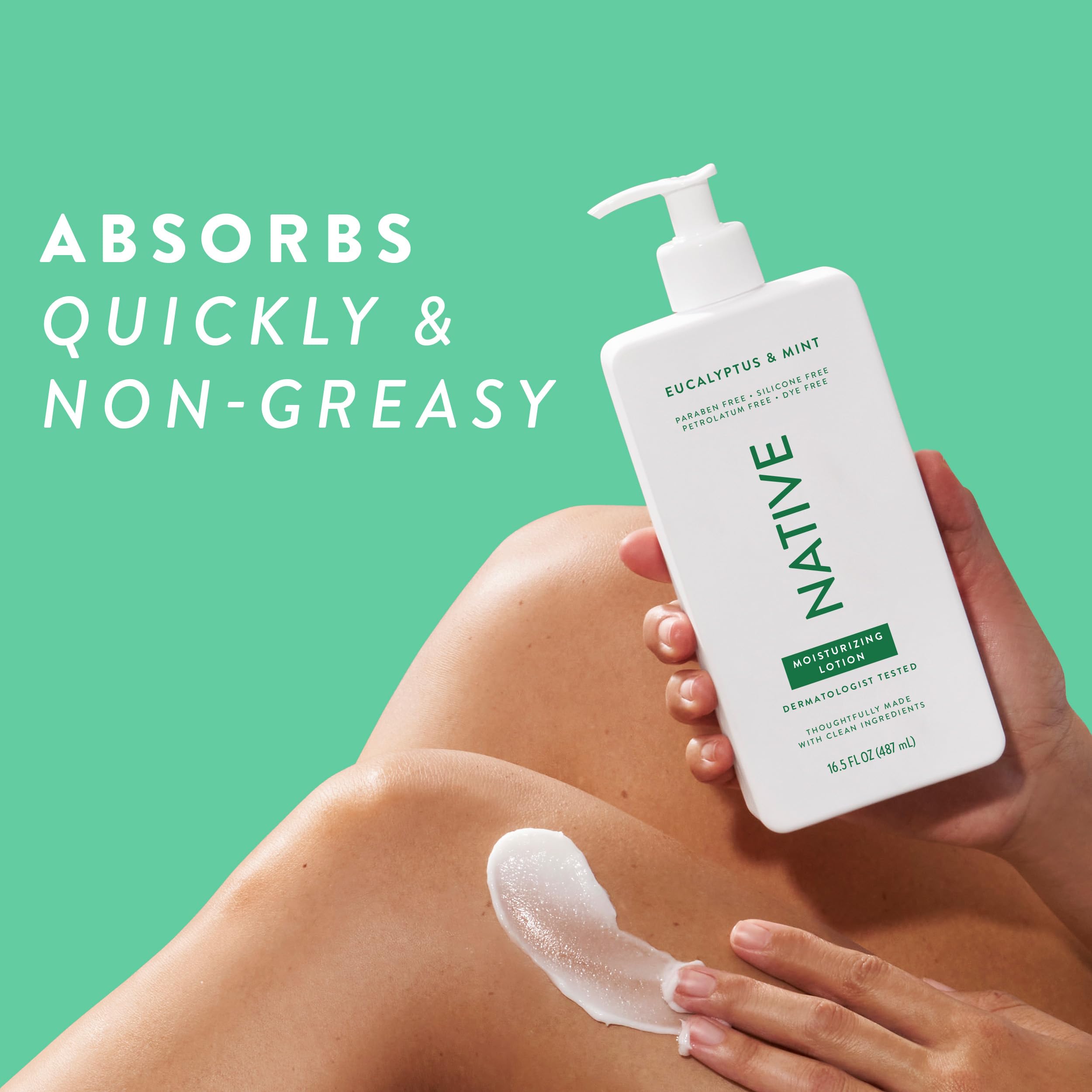 Native Body Lotion ingredients reveal naturally derived moisturizers for hydrated skin.