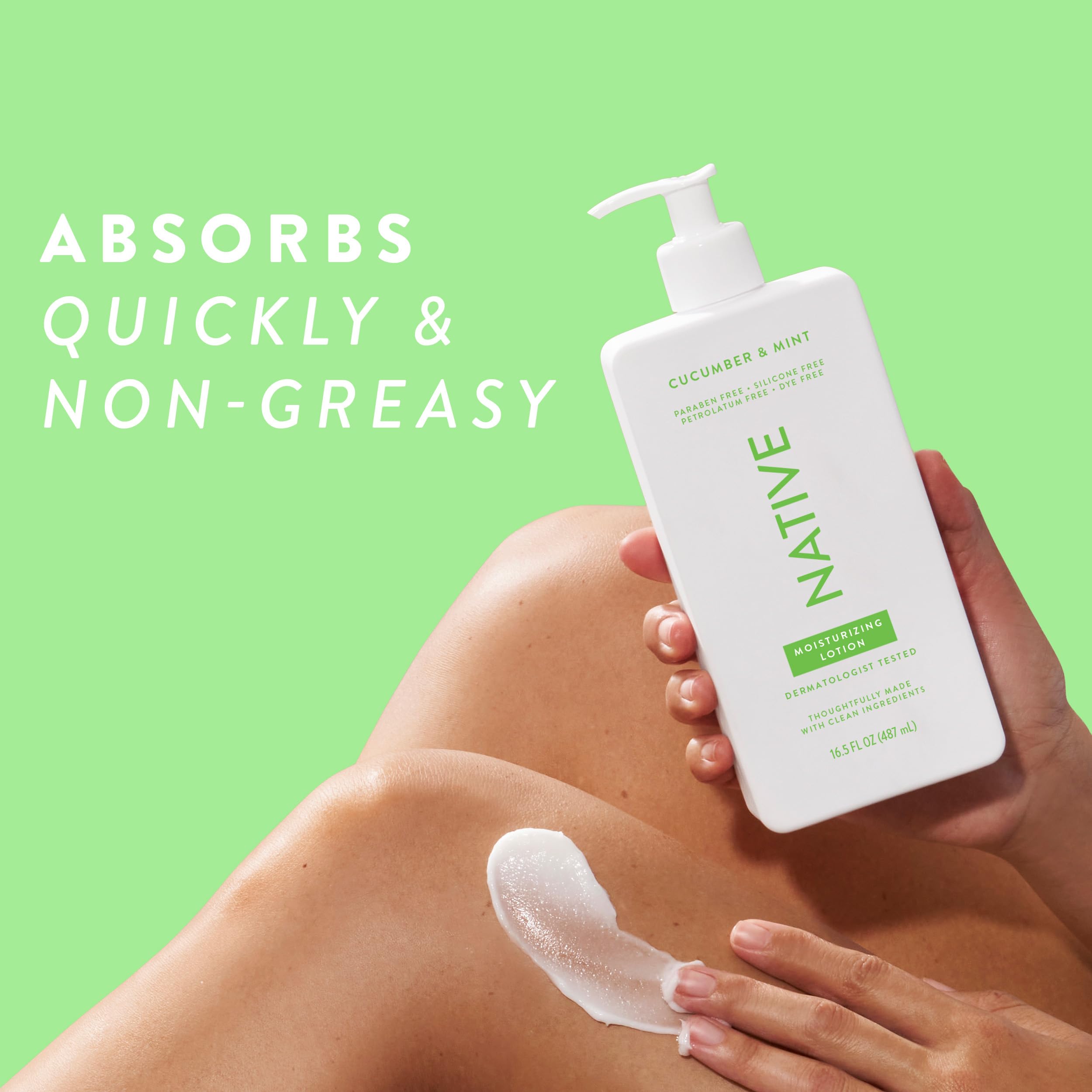 Native Body Lotion poolside scene suggests cooling, refreshing experience.
