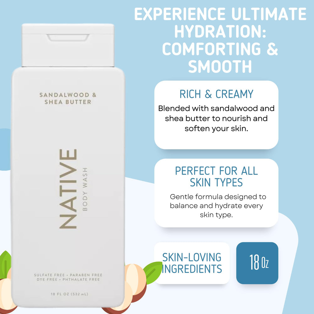 Native Body Wash 2-Pack display shows dual scents for versatile cleansing