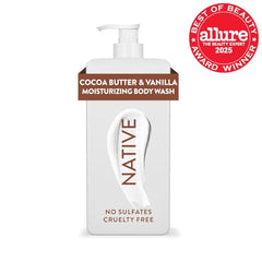 Native Moisturizing Body Wash creamy-lather close-up for soft, hydrated skin