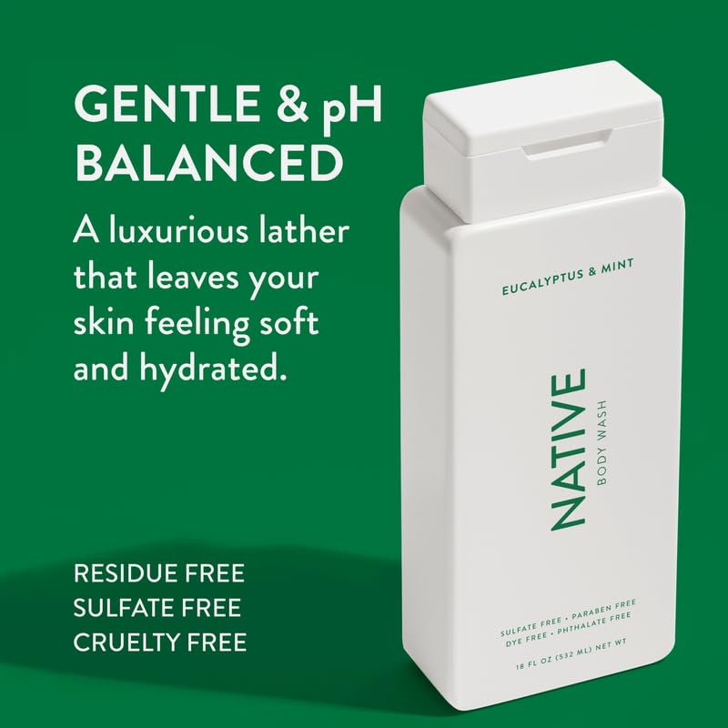Native Body Wash fragrance closeup highlights phthalate-free scent options