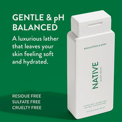Native Body Wash fragrance closeup highlights phthalate-free scent options